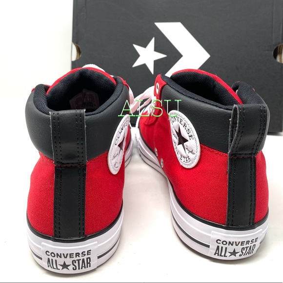 Converse Ctas Street Mid Canvas Enamel Red Men’s - Picture 8 of 10